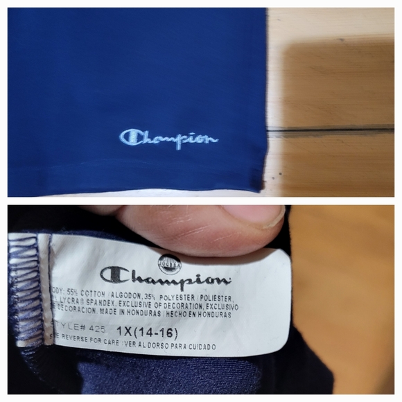 Champion Cotton Blend All In One Blue Playsuit Women's Size 1X - Picture 3 of 3